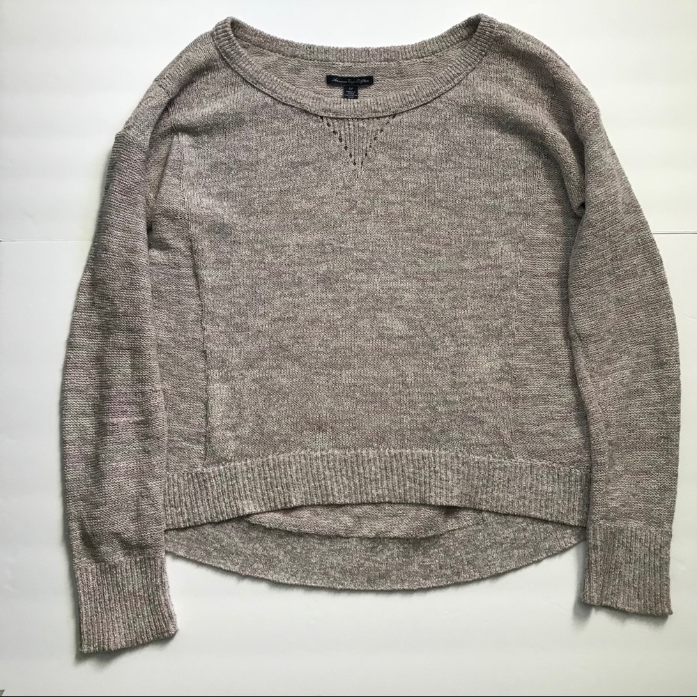 American Eagle Metallic Sweater WFH pullover top